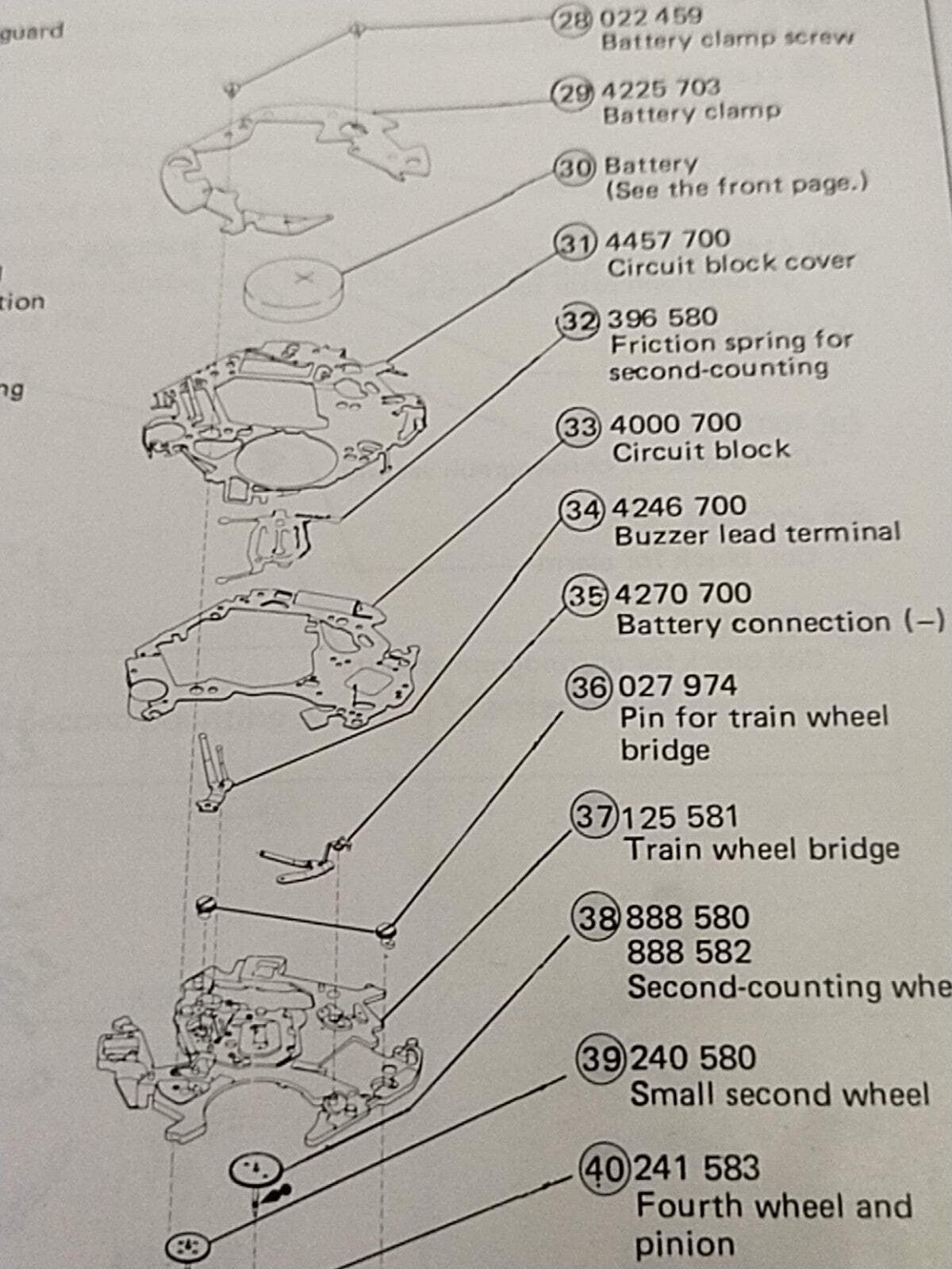 NOS Seiko Circuit Cal./ 7T32A / last one Part . 4000 700