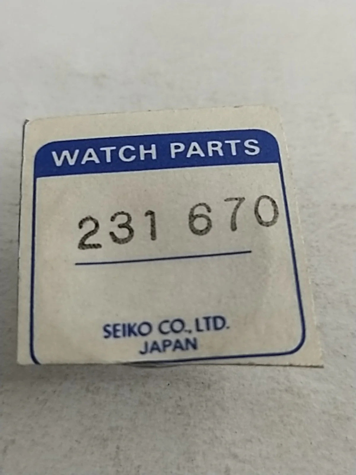 NOS Seiko Parts 231 670