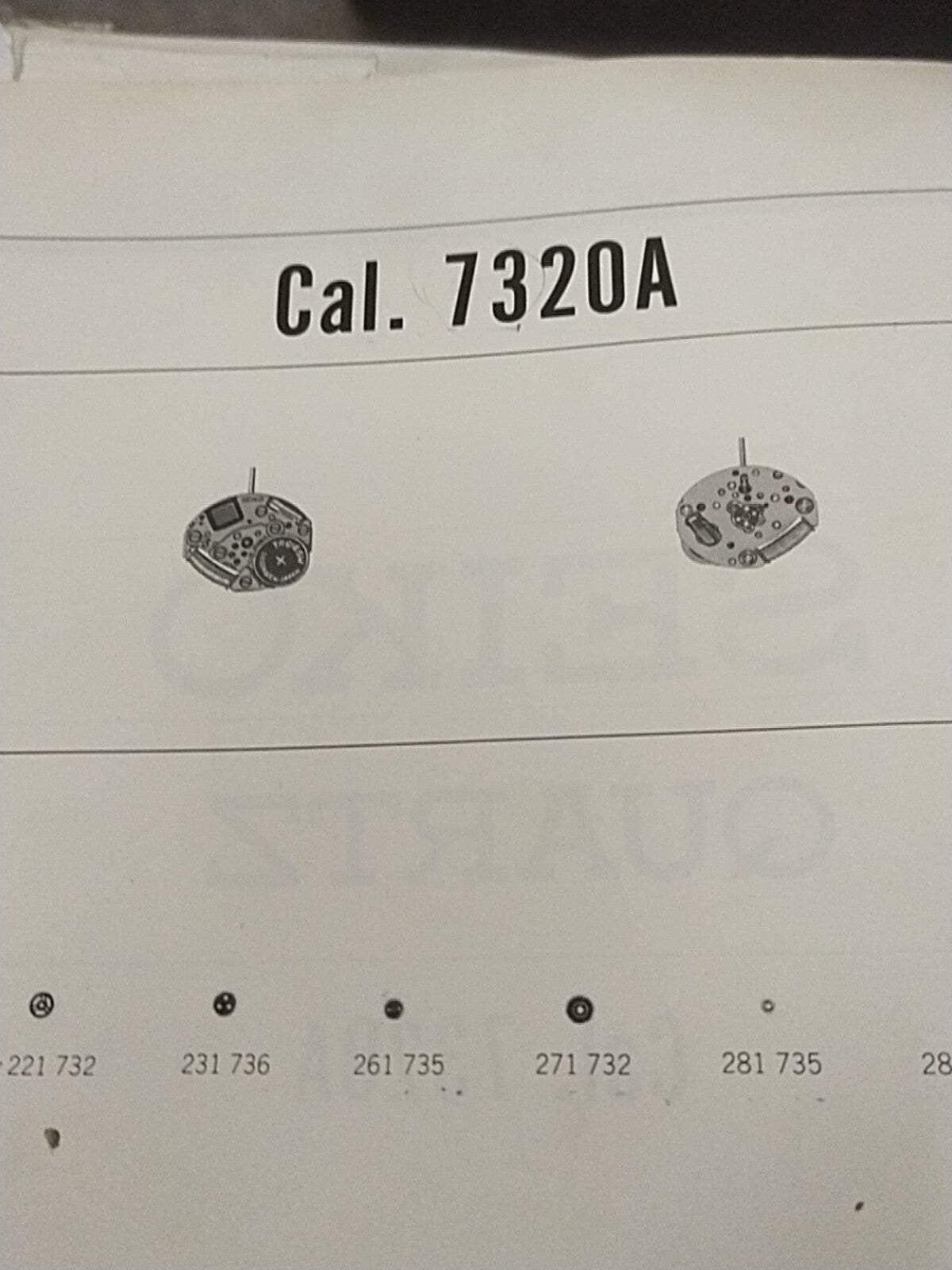 NOS Seiko circuit cal / 7320A Part . 4001 737
