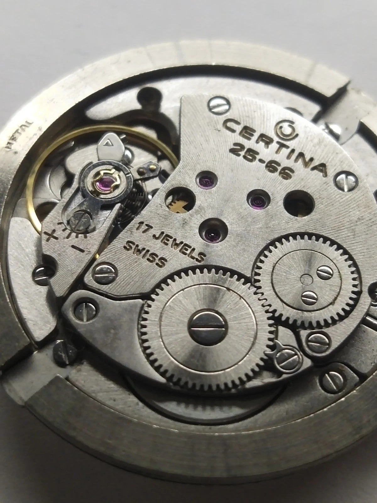 Certina 25-66 Movement with Dial, Hands and Crown / Good working condition/Use