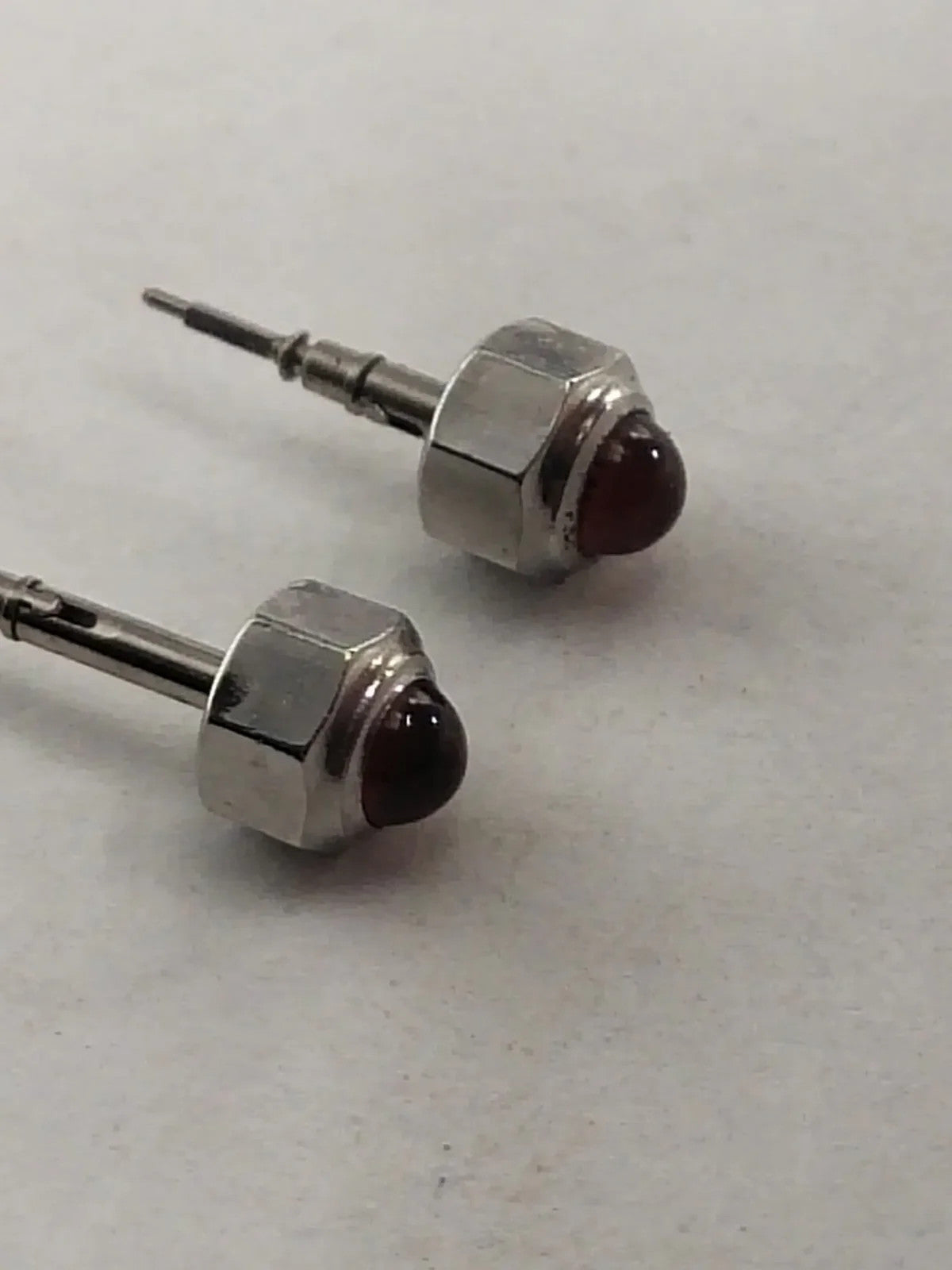 Original Cartier Stainless Steel Crown With Steam/ red ruby stone /Used /1ps