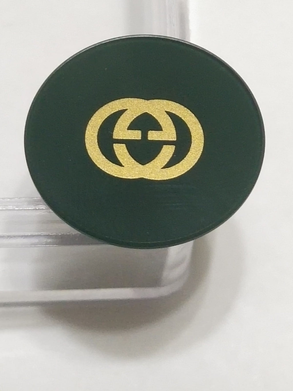 GUCCI Original /Glass for   Case Back / Part No. 153.014/ green color 
