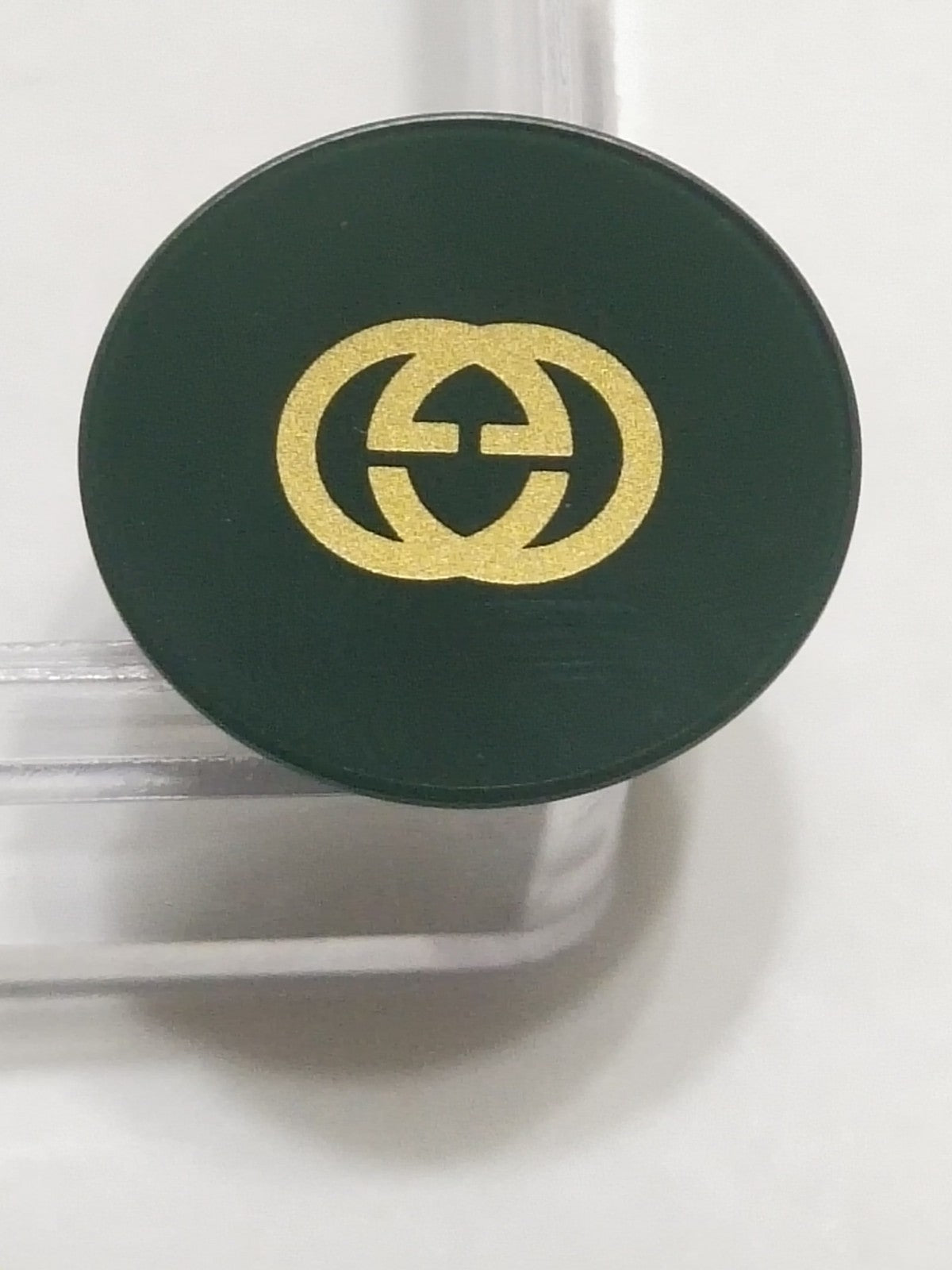 GUCCI Original /Glass for   Case Back / Part No. 153.014/ green color 