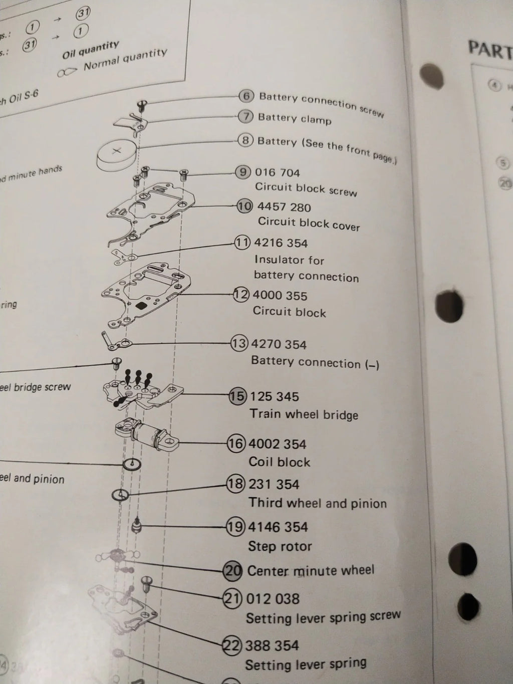 NOS Circuit Plock Seiko Cal / V220B/Part . 4000 355