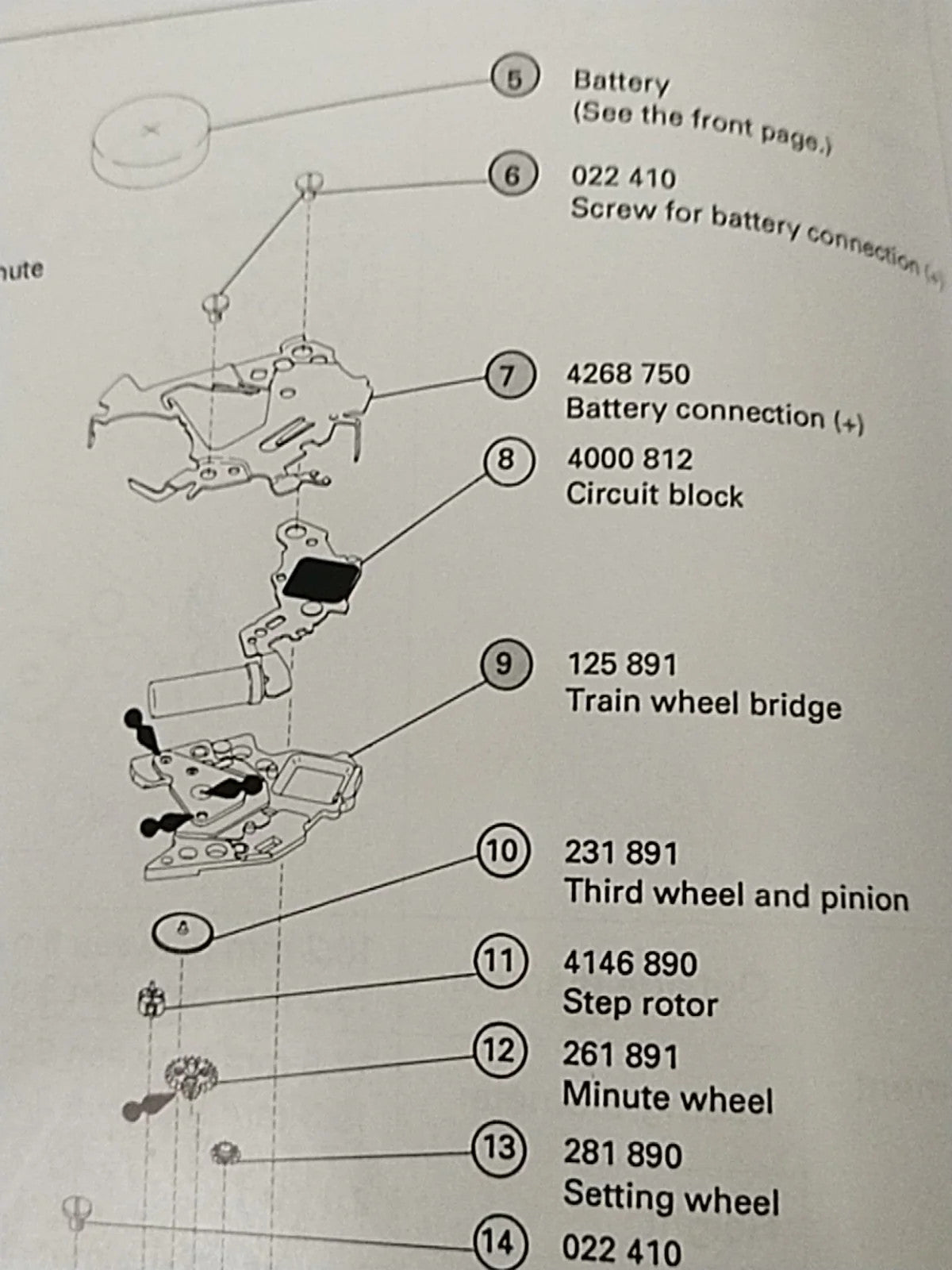 NOS Seiko circuit cal / 7N00A/7N01A Part . 4000 812