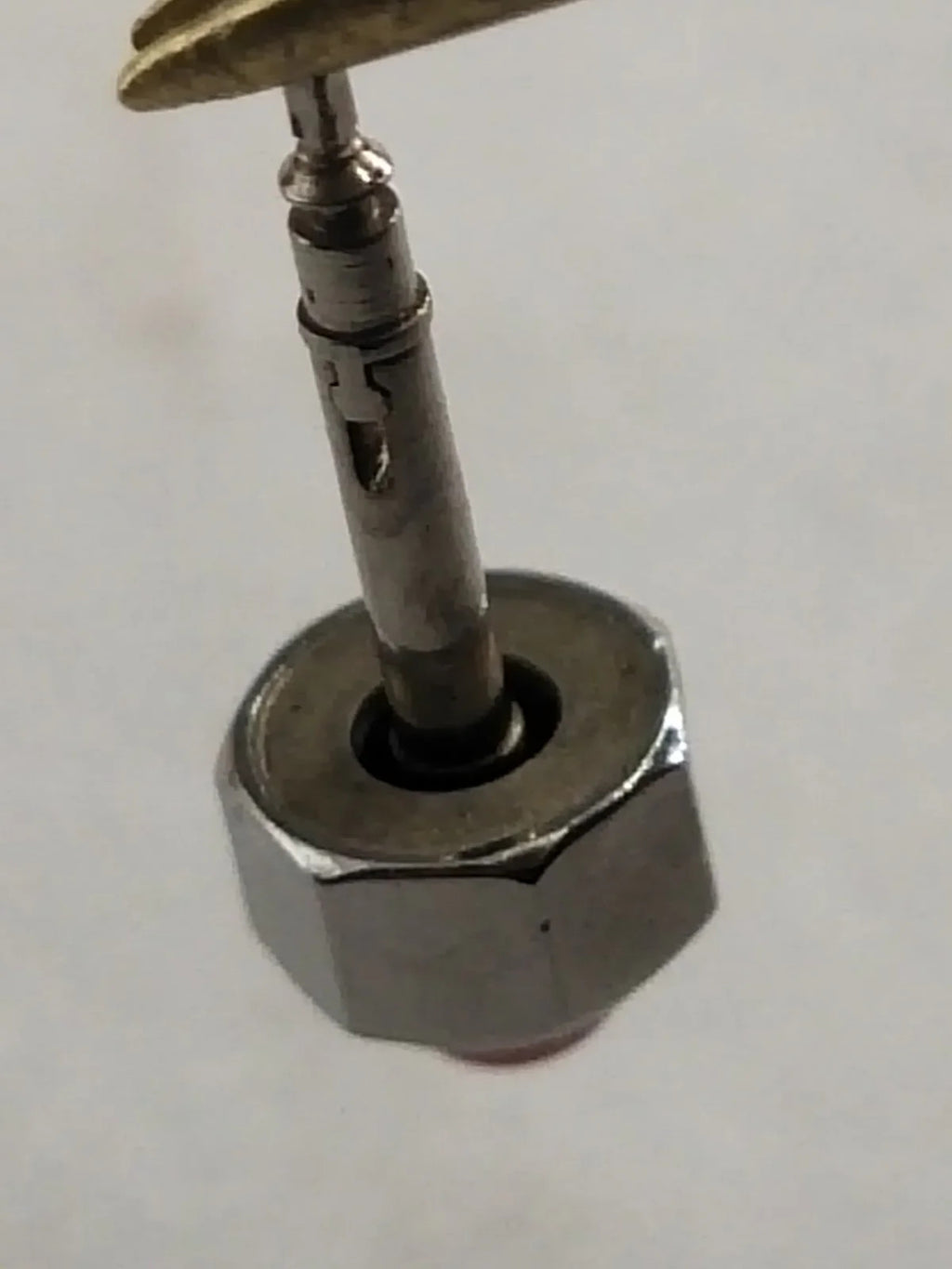 Original Cartier Stainless Steel Crown With Steam/ red ruby stone /Used /1ps