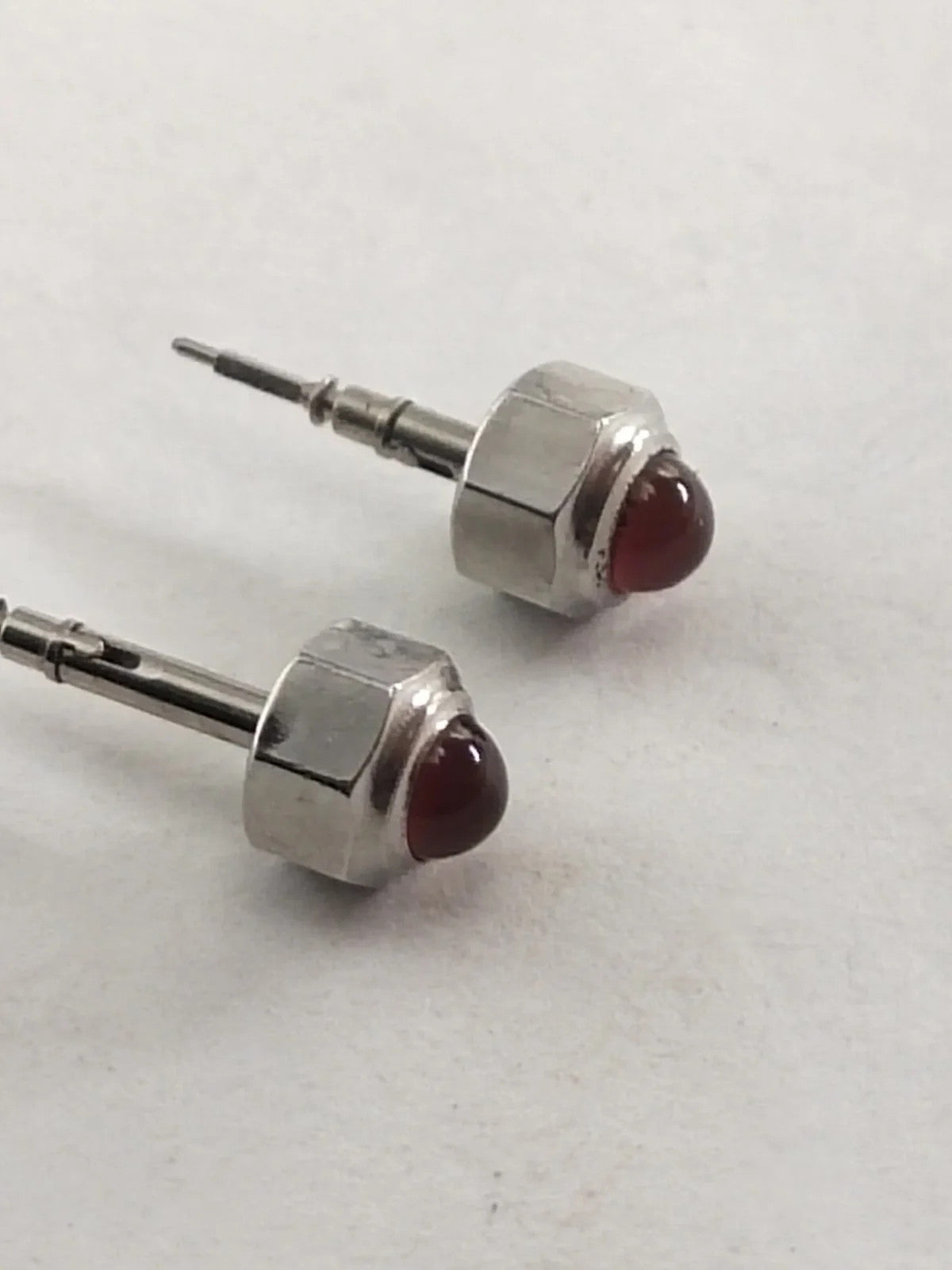 Original Cartier Stainless Steel Crown With Steam/ red ruby stone /Used /1ps