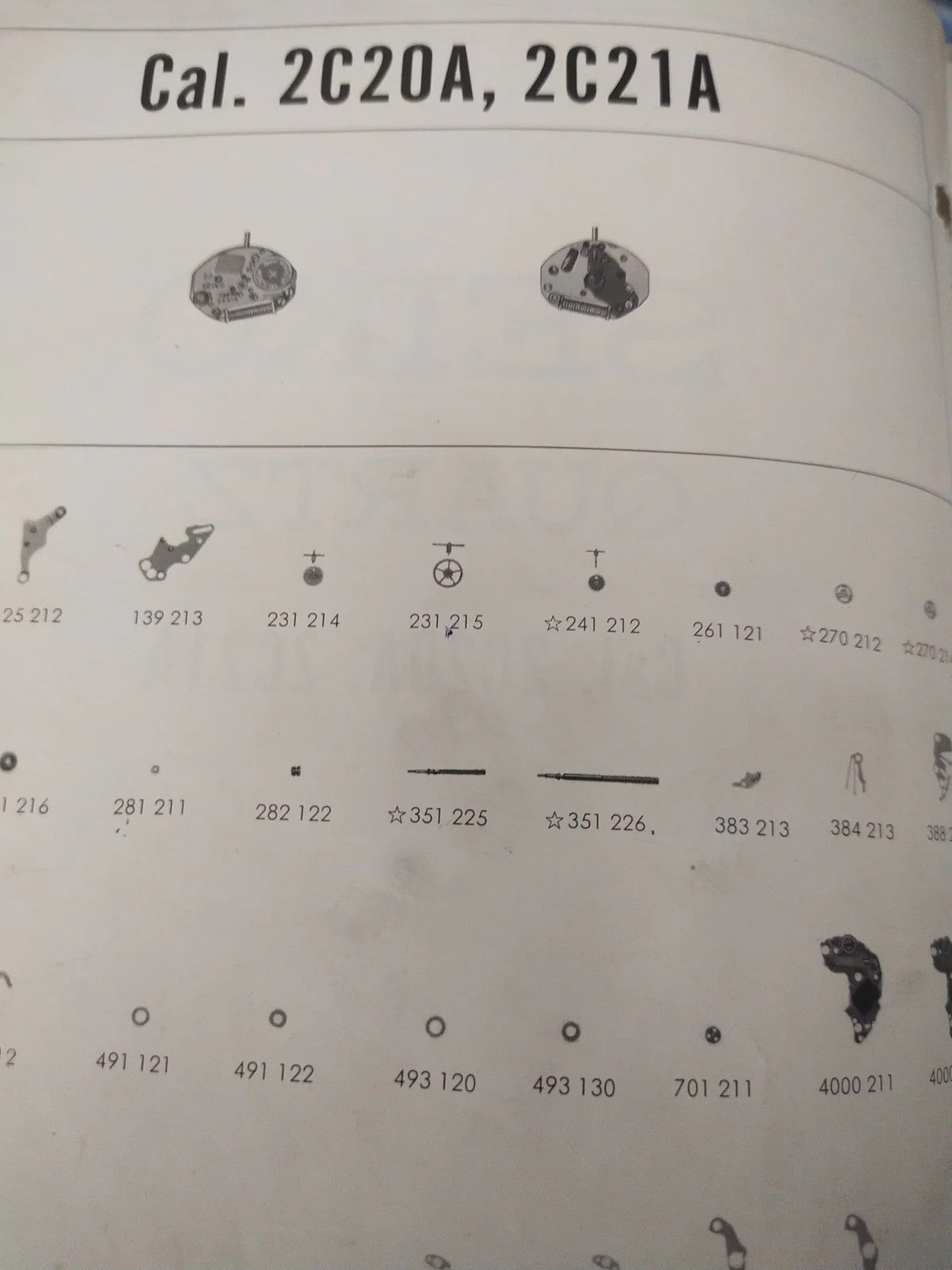 NOS Circuit Plock Seiko Cal . 2C20A / 21A/Part . 4000 211/212 Price for one piec