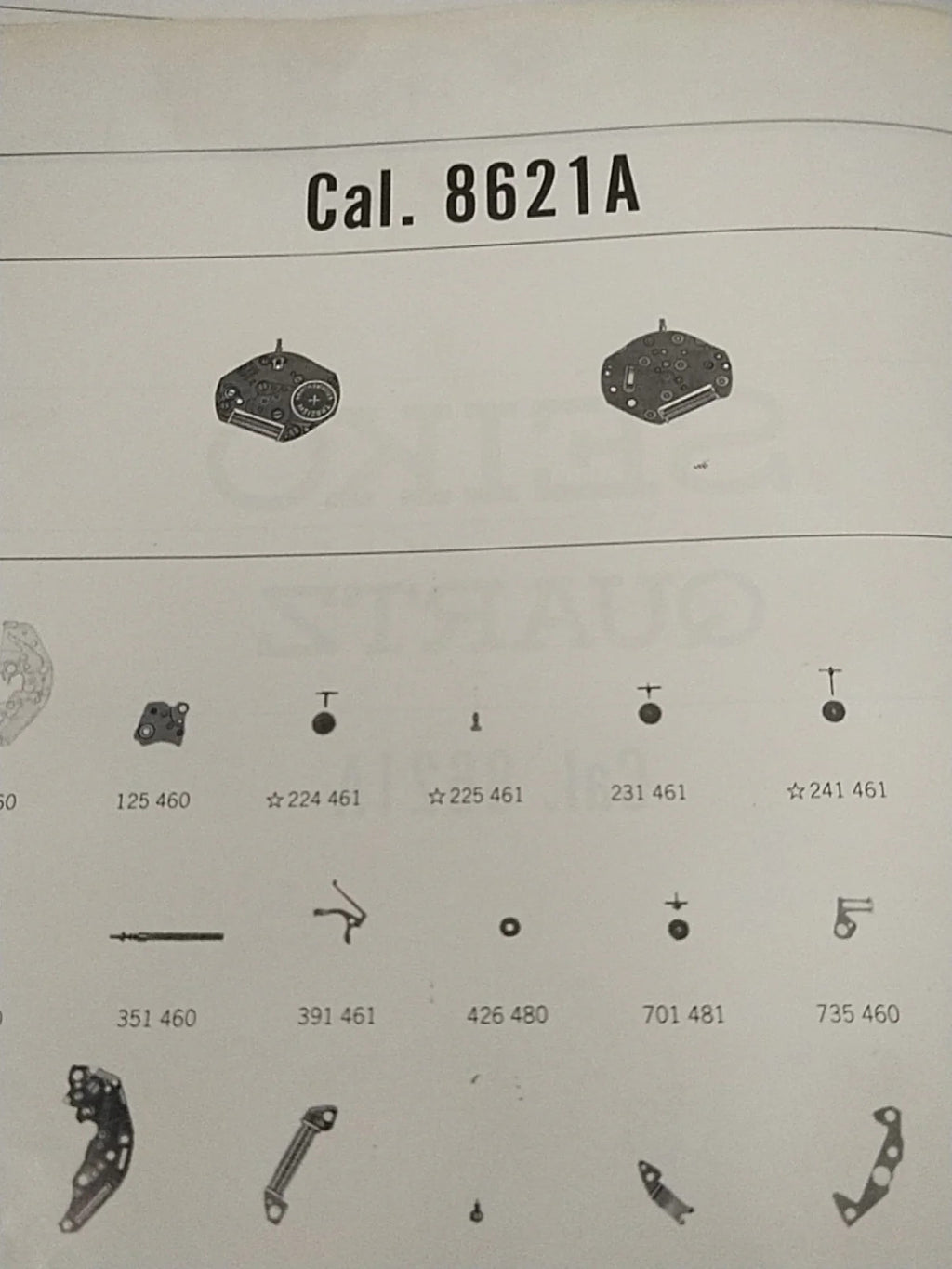 NOS circuit block Seiko Cal / 8621A /Part . 4001 364