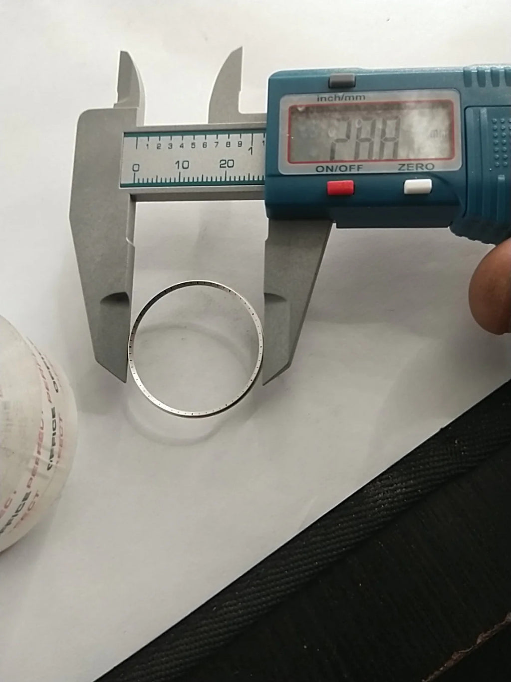 NOS Seiko Dial Ring silver color Part . 83071772