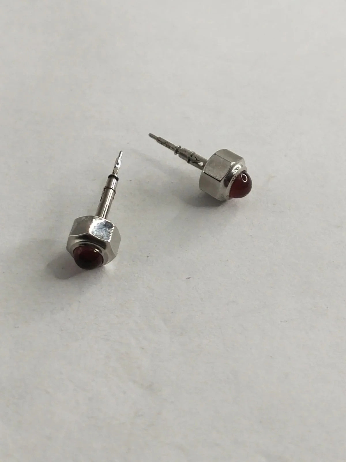 Original Cartier Stainless Steel Crown With Steam/ red ruby stone /Used /1ps