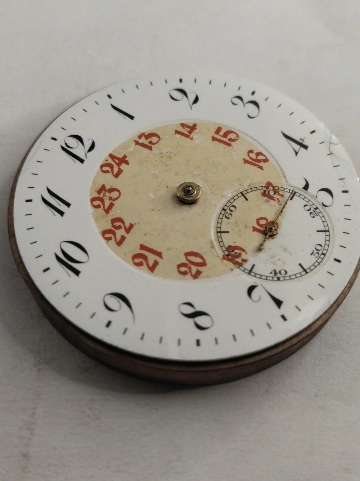 Pocket watch movement without steam...works perfectly