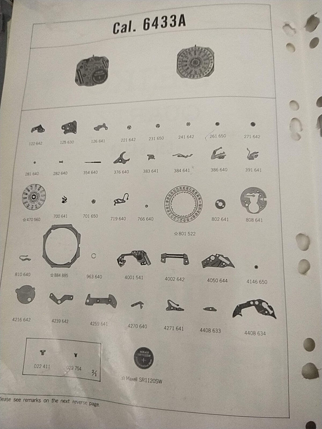 NOS Seiko Circuit Cal.6430A/31A/32A/33A/39A/ last one