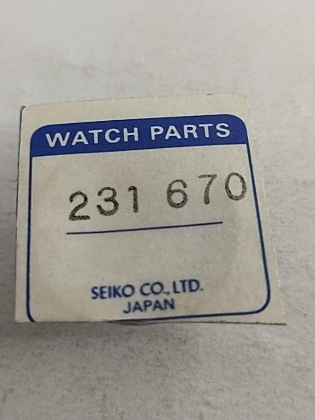 NOS Seiko Parts 231 670