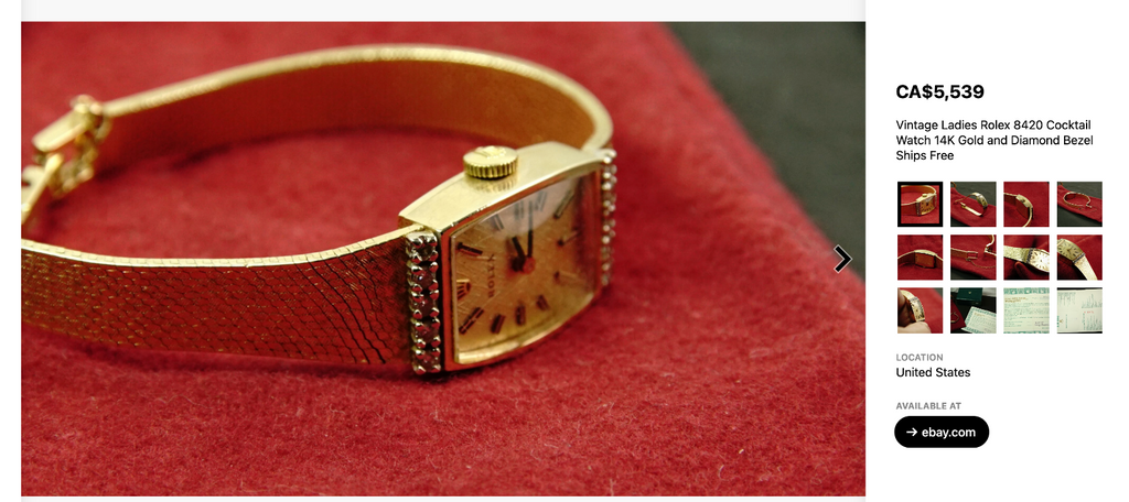 Rolex 8420 Ladies 14K Gold Cocktail Watch – Estate Find w/ Box & Docs