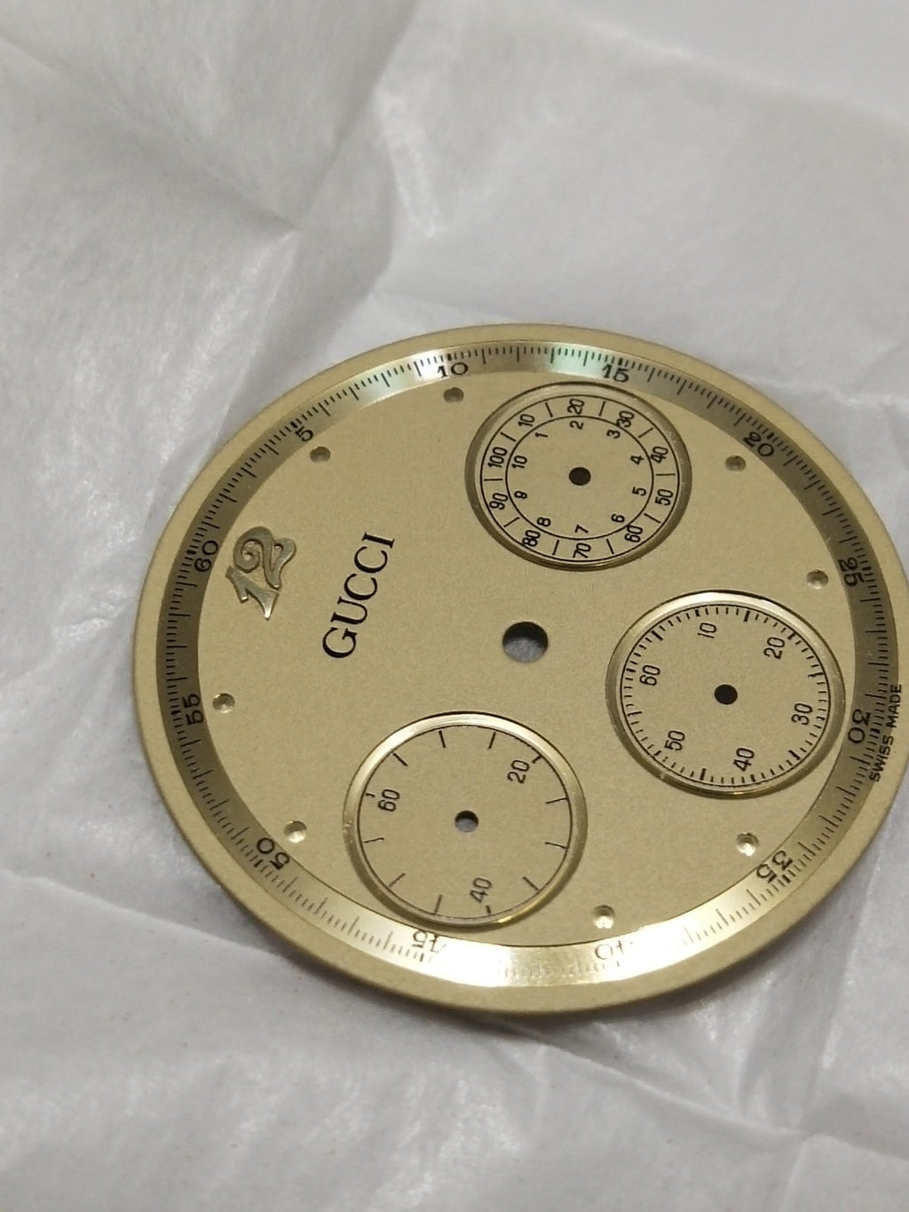 GUCCI Original / Dail  chronograph / Part No. 051.314/CA.CH A.9400M  gold color