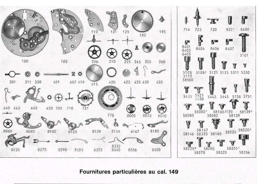 LANDERON Cal. 48/148/149/51/ chronograph/Part 407 /1pc