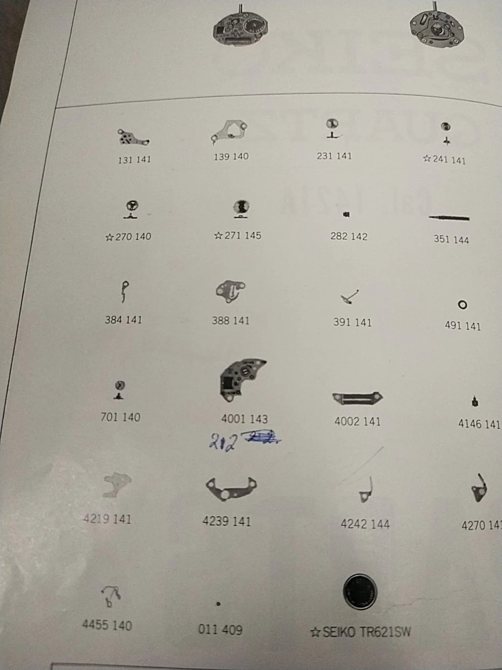 NOS Circuit Plock Seiko Cal / 1421A /Part . 4001 212