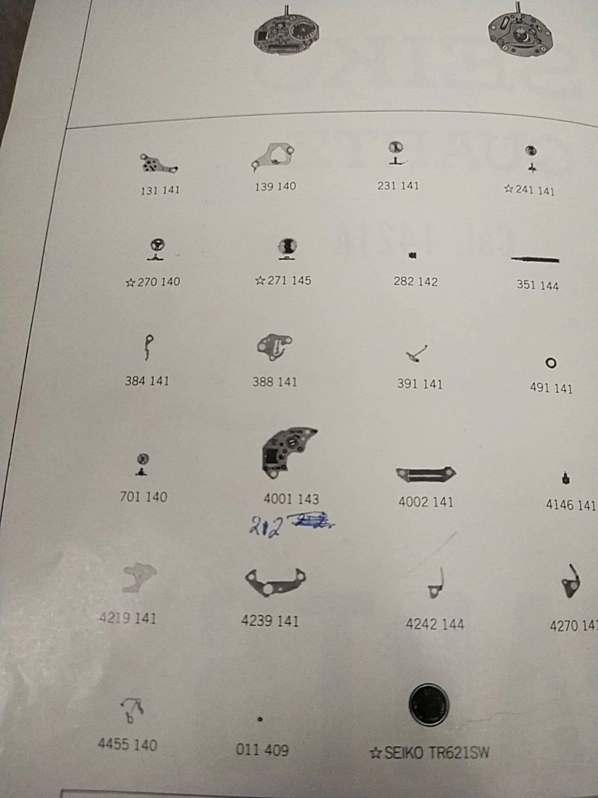 NOS Circuit Plock Seiko Cal / 1421A /Part . 4001 212