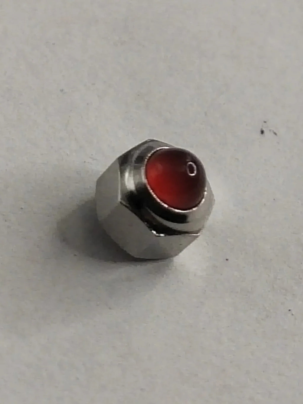 Original Cartier Stainless Steel Crown / red ruby stone /Used