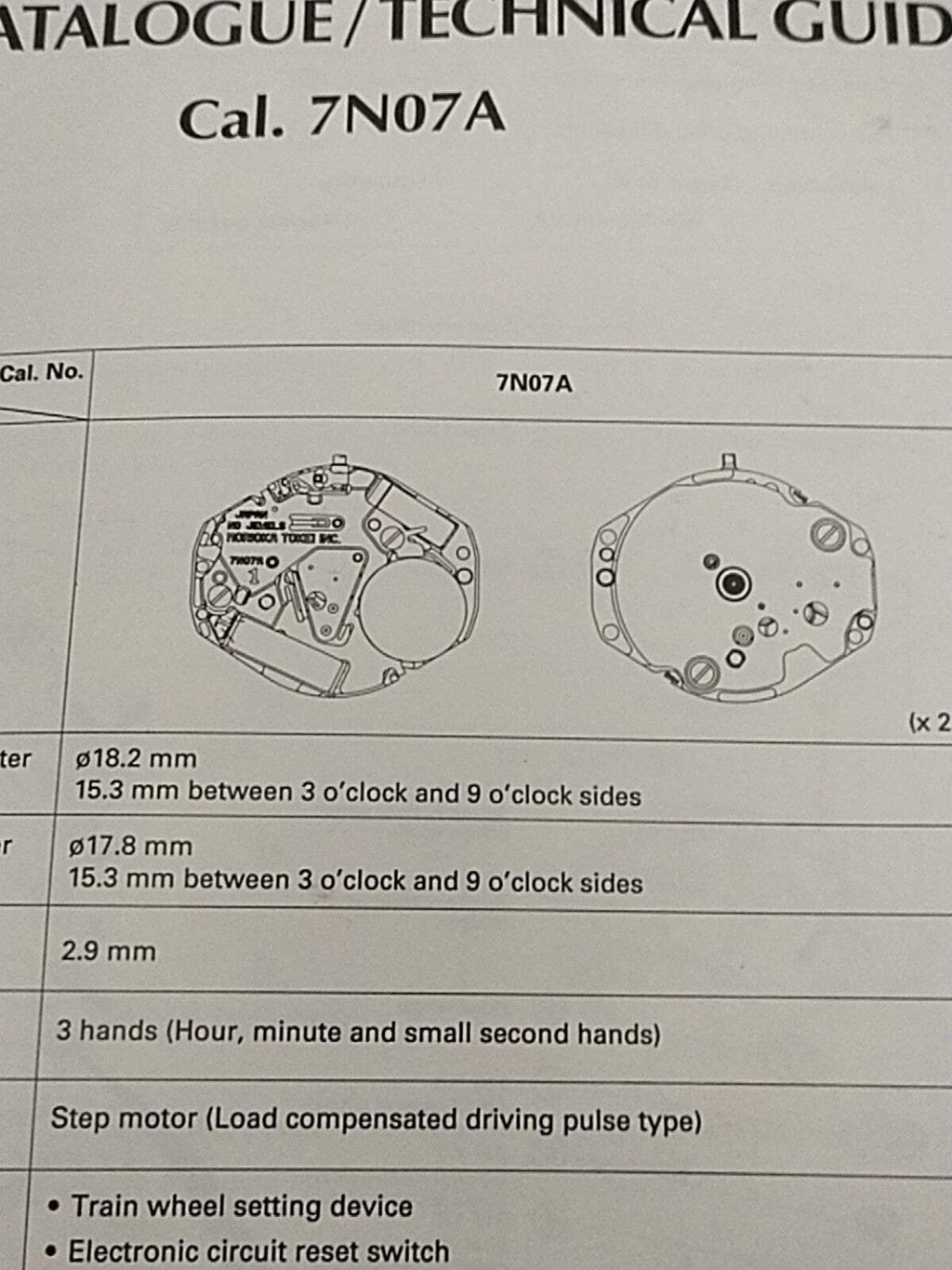 NOS Seiko circuit cal / 7N07A/7N36A / Part . 4000 813