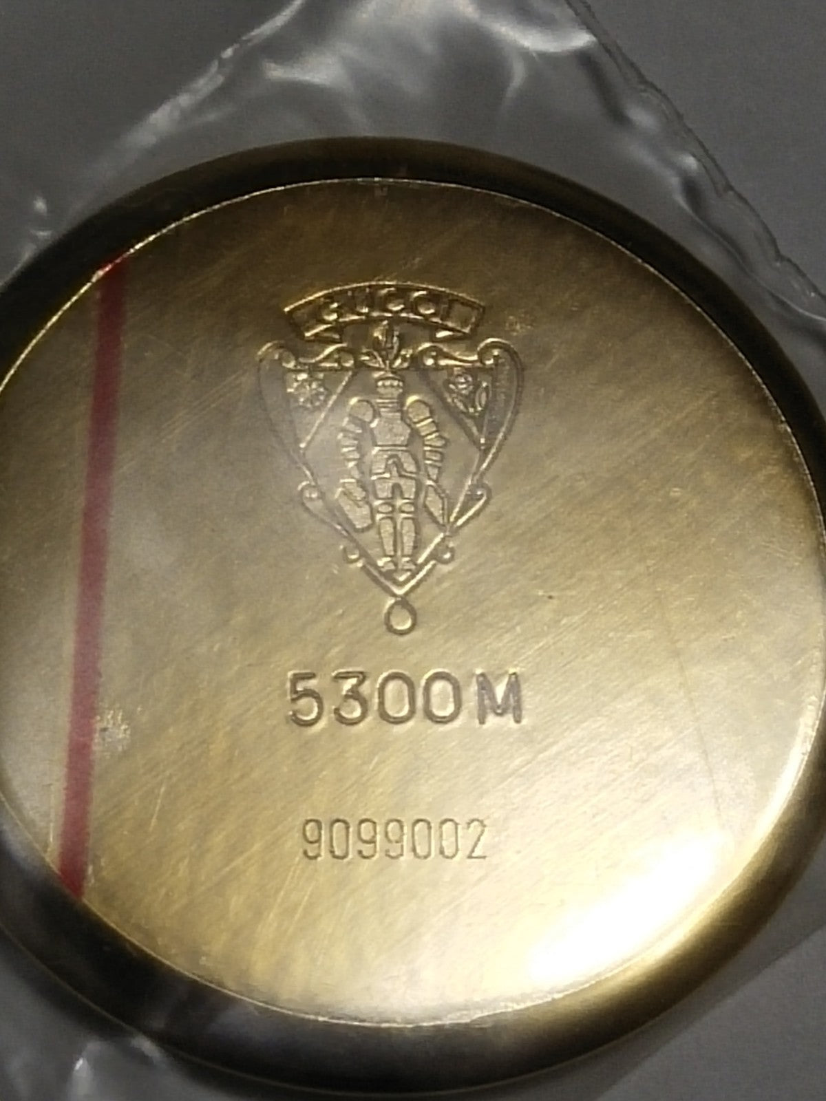 GUCCI Original /  Case Back/ Part No. 5300M/ Gold color 