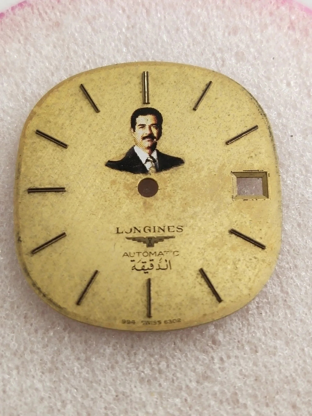 Original Longines dial For former Iraqi President Saddam Hussein 990-6302/used