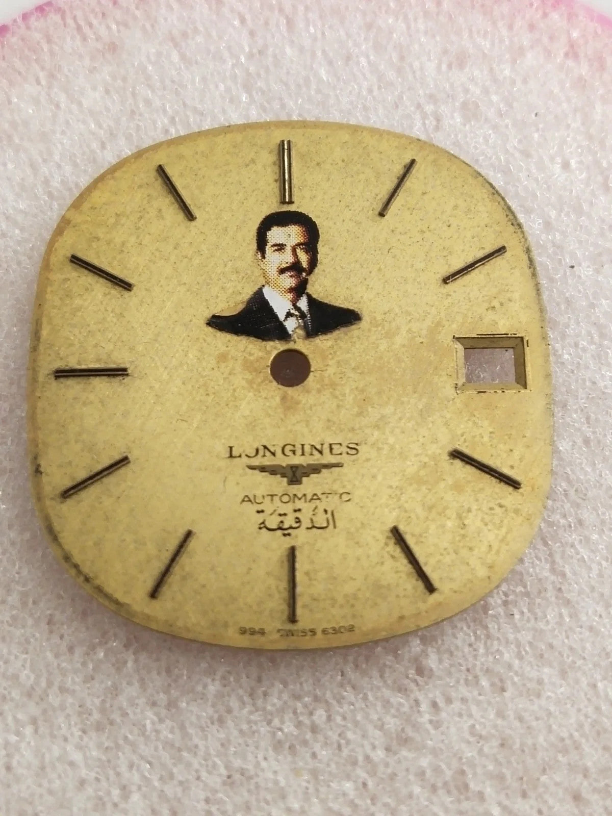 Original Longines dial For former Iraqi President Saddam Hussein 990-6302/used
