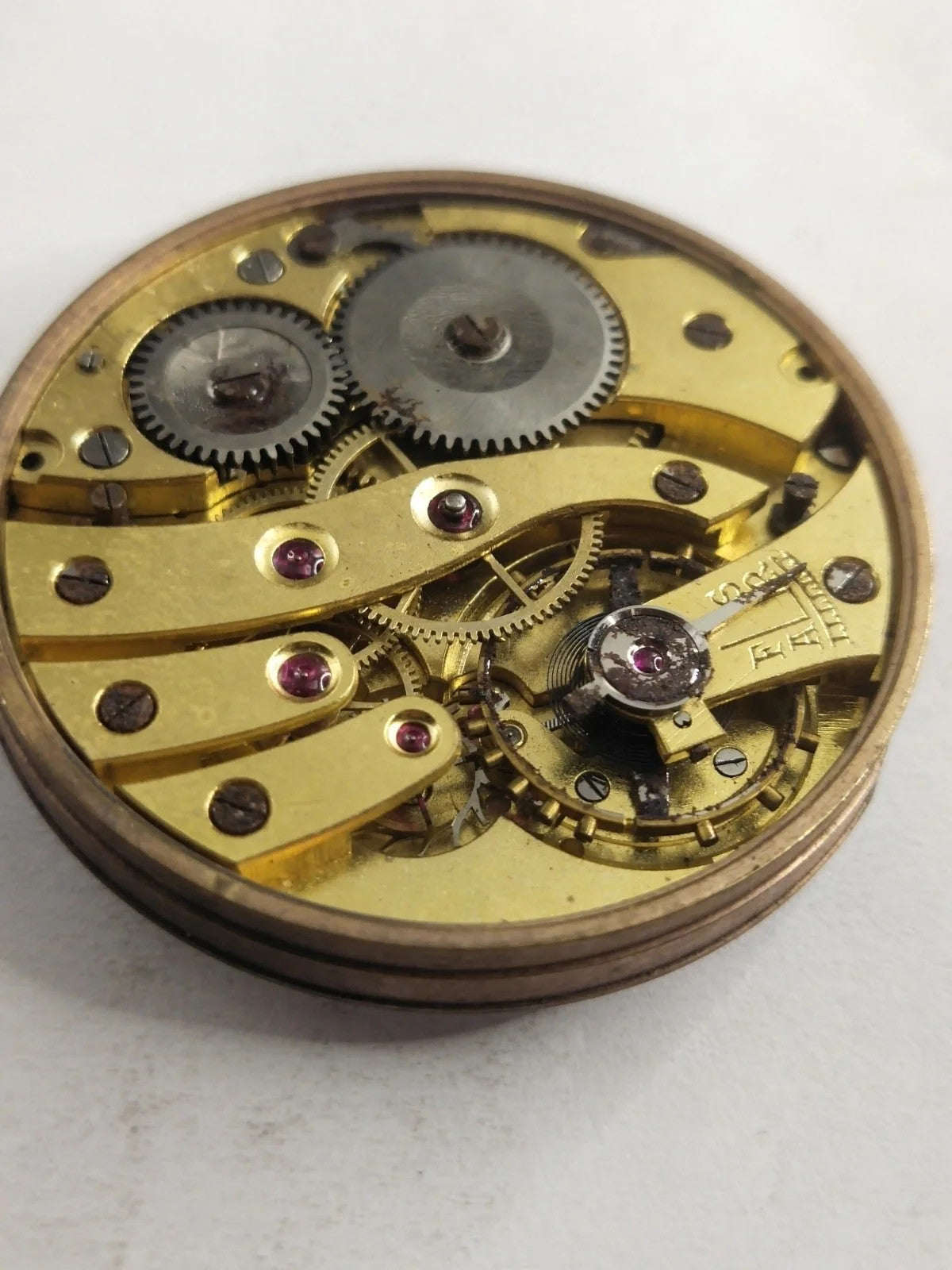Pocket watch movement without steam...works perfectly