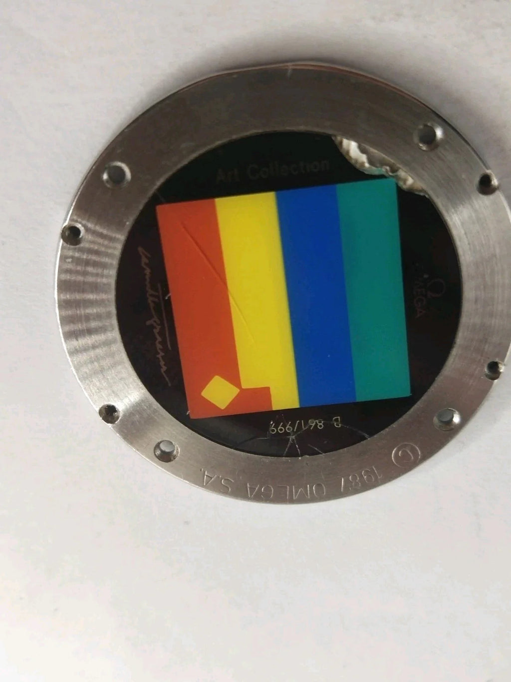 Original back cover Omega Art Collection Limited Edition /196 0 430/596 0 430/us