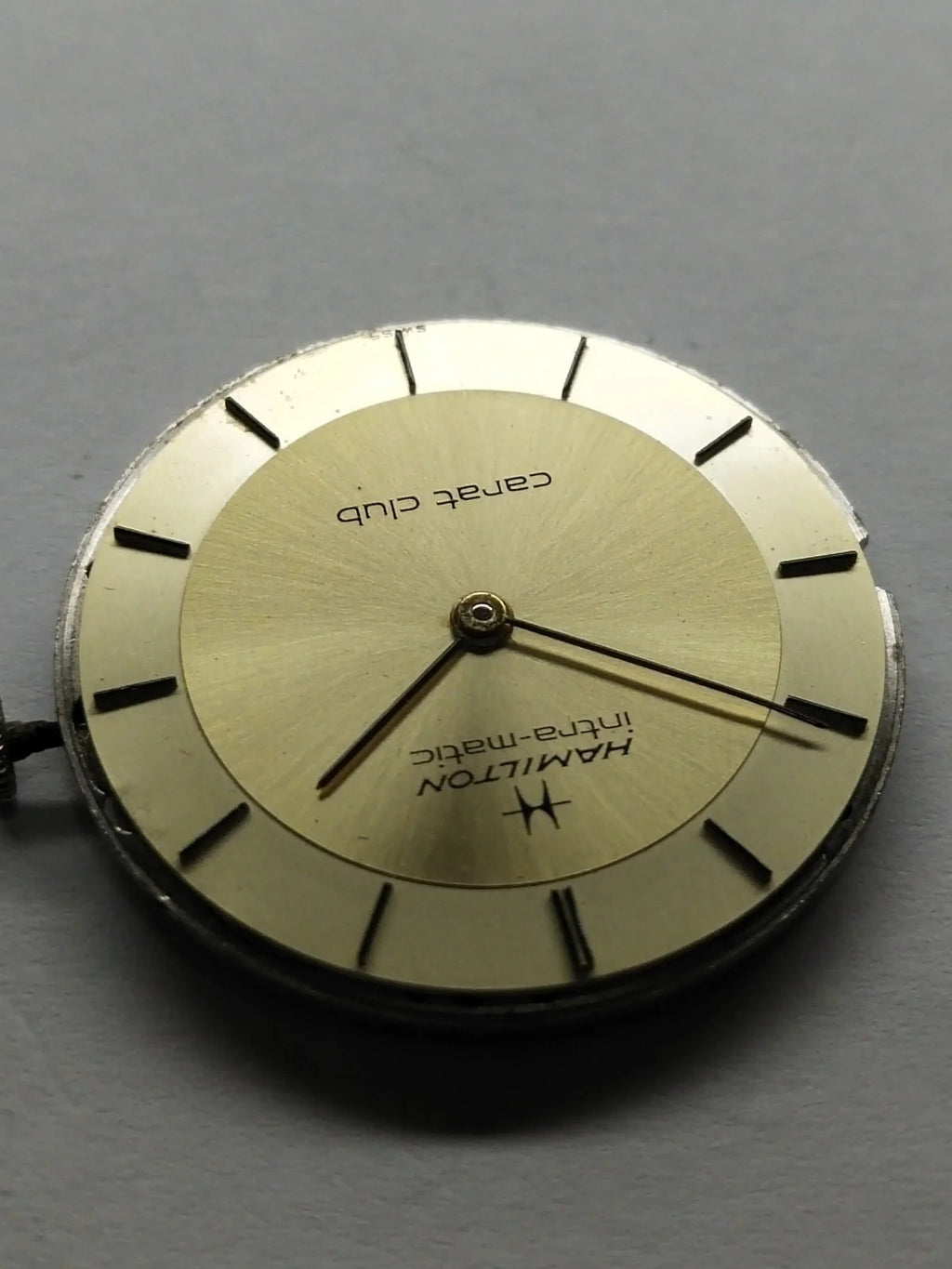 Hamilton automatic movement with dial and hands, fully working, used Cal .90