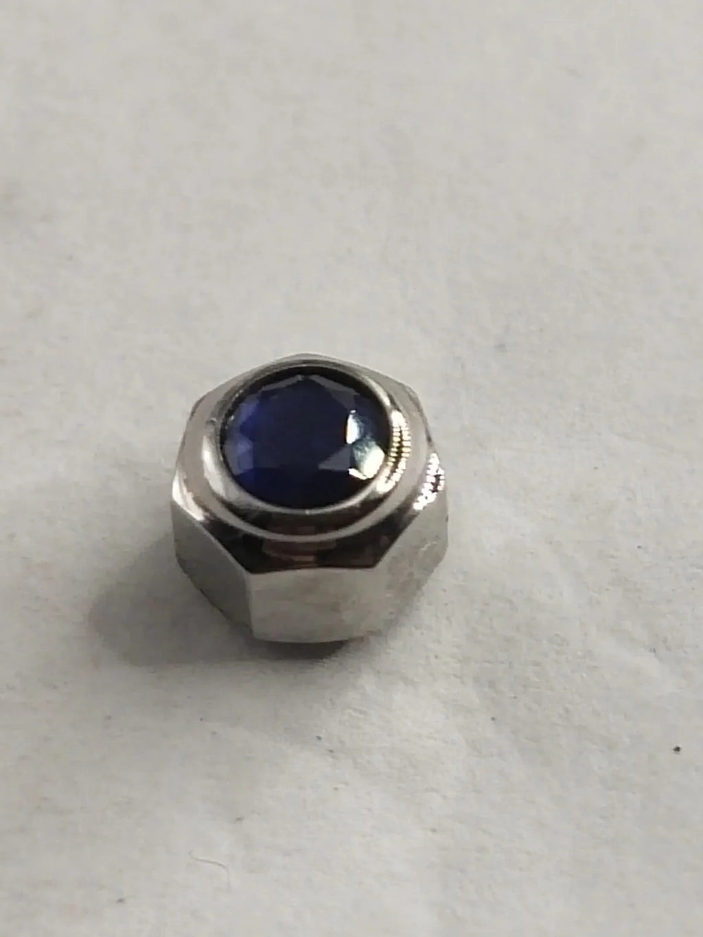 Original Cartier Santos Stainles Steel Crown/4.7 / dark blue stone/Used .....1ps