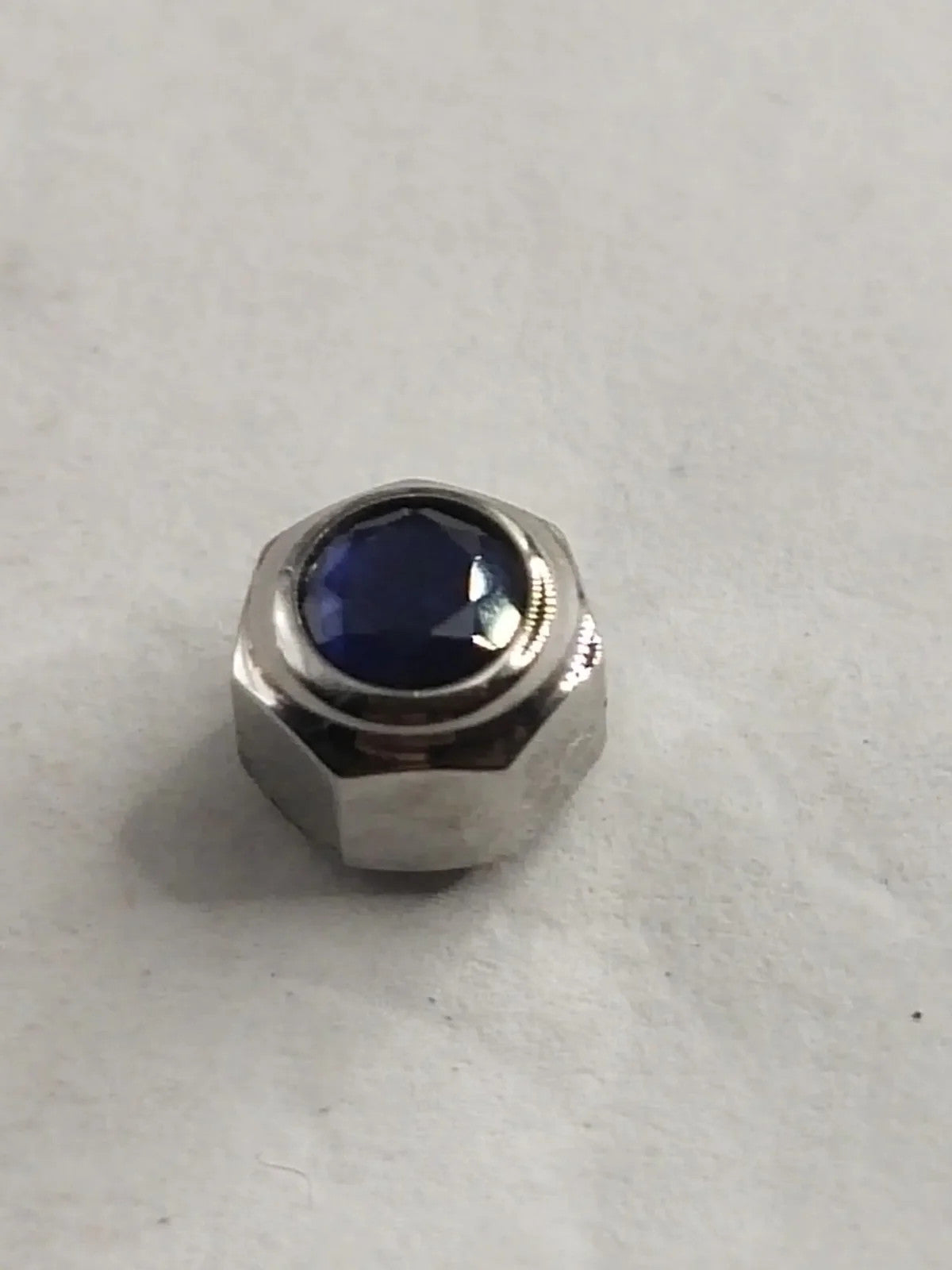 Original Cartier Santos Stainles Steel Crown/4.7 / dark blue stone/Used .....1ps