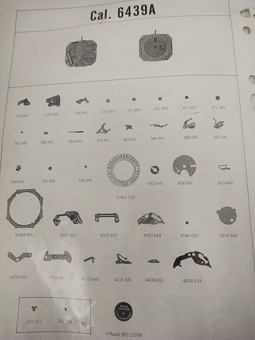 NOS Seiko Circuit Cal.6430A/31A/32A/33A/39A/ last one