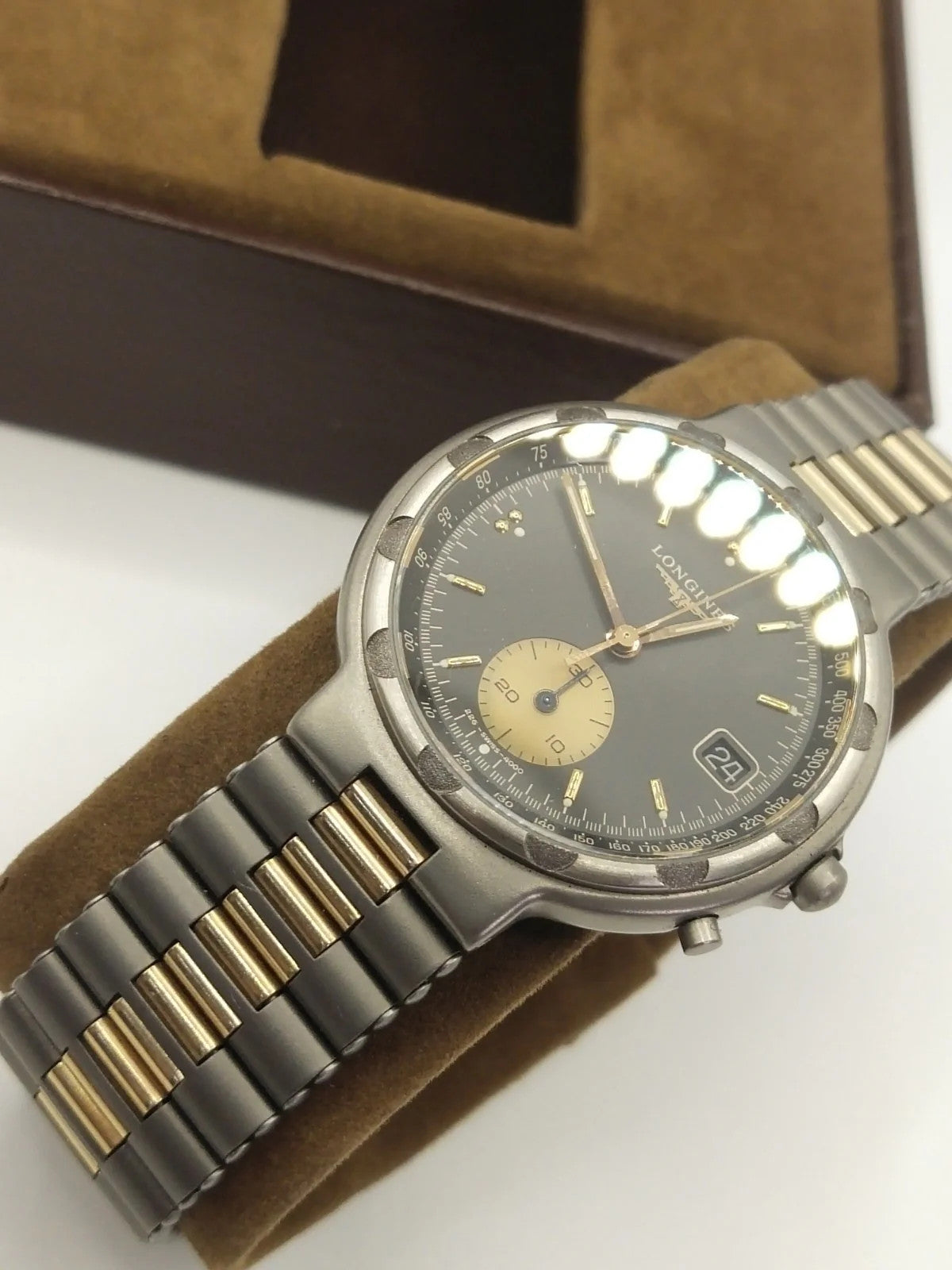 RAR new LONGINES CONQUEST MODELE DEPOSE GENTS One-push chronograph