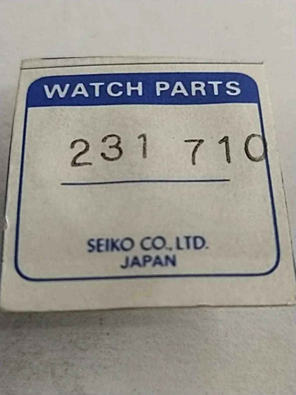 NOS Seiko Parts 231 710