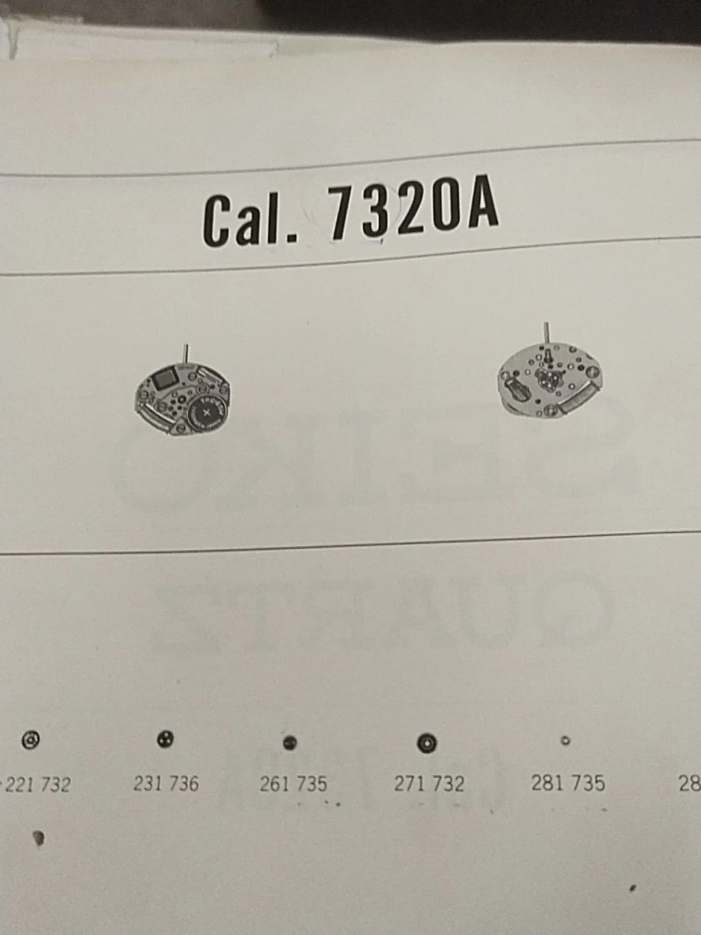 NOS Seiko circuit cal / 7320A Part . 4001 737