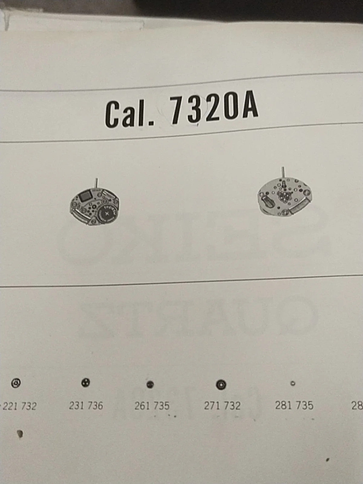 NOS Seiko circuit cal / 7320A Part . 4001 737