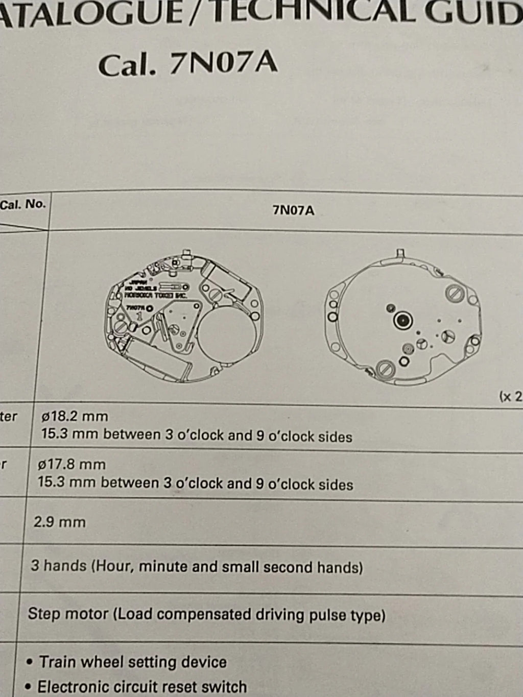 NOS Seiko circuit cal / 7N07A/7N36A / Part . 4000 813