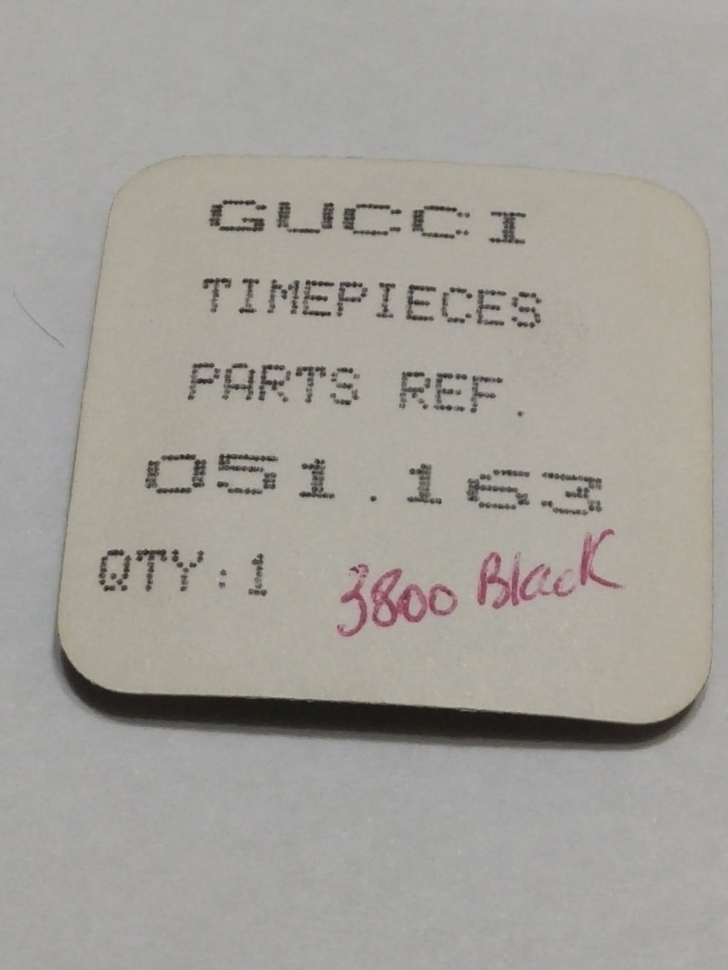 GUCCI Original / Dail / Part No. 051.163 / black color sealed package 