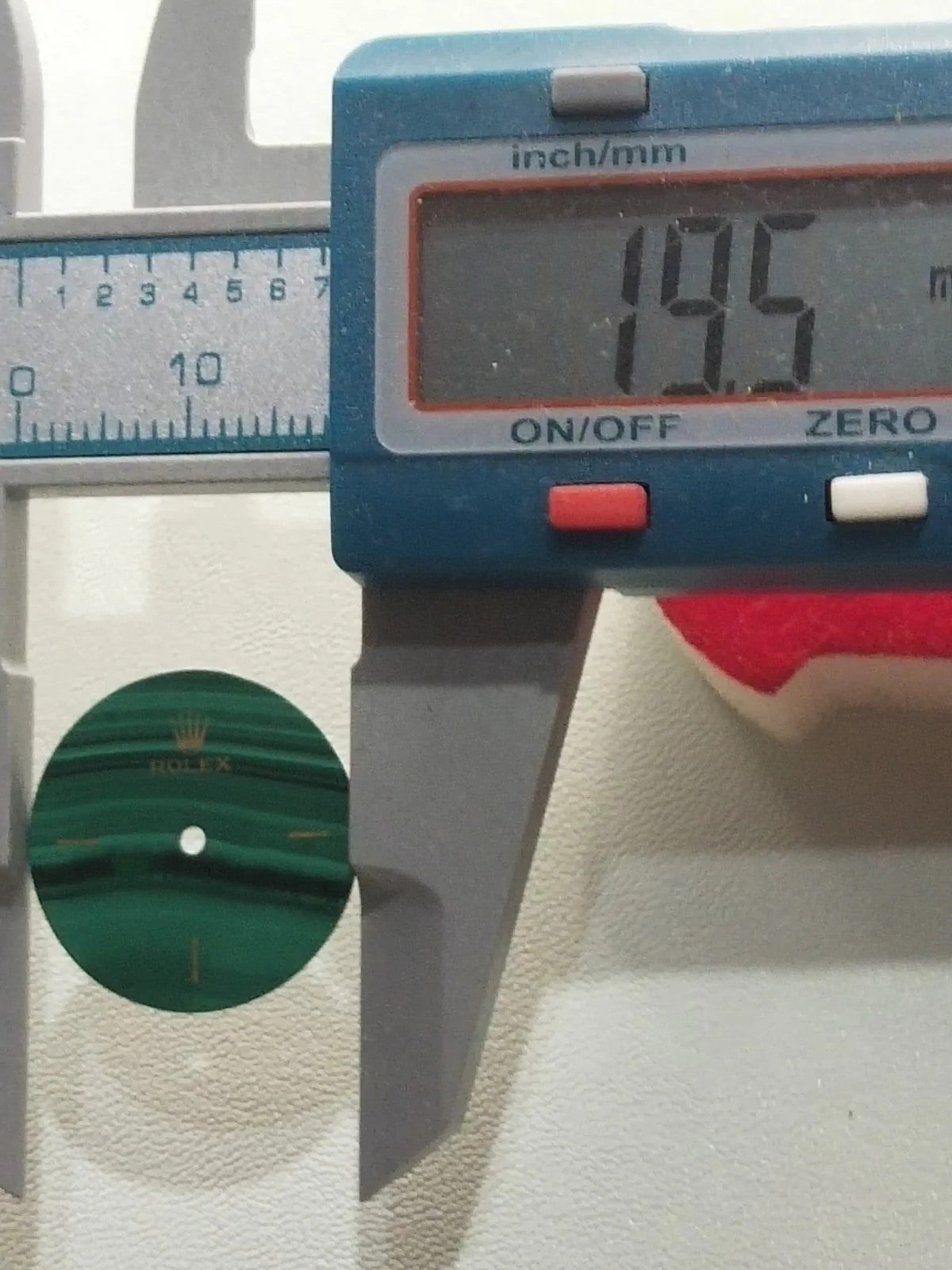 Rolex movement Cal 1400 With Malachite Dial /hands/ gold crown/ Full work /used