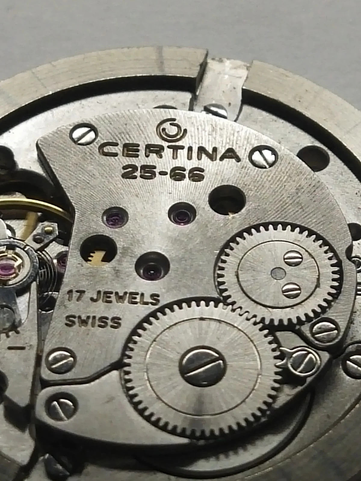 Certina 25-66 Movement with Dial, Hands and Crown / Good working condition/Use