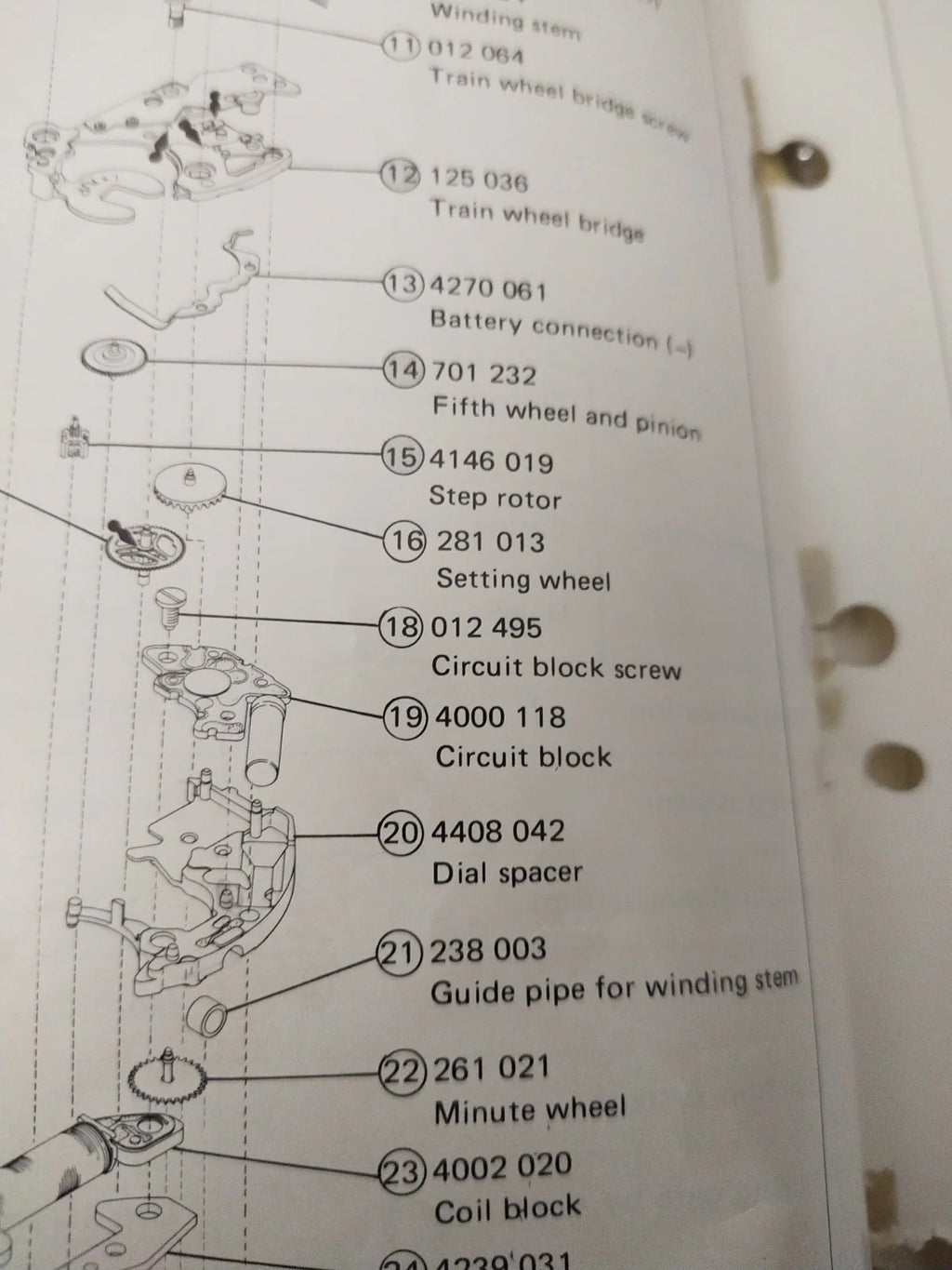 NOS Circuit Plock Seiko Cal . 2B20A / Part . 4000 118