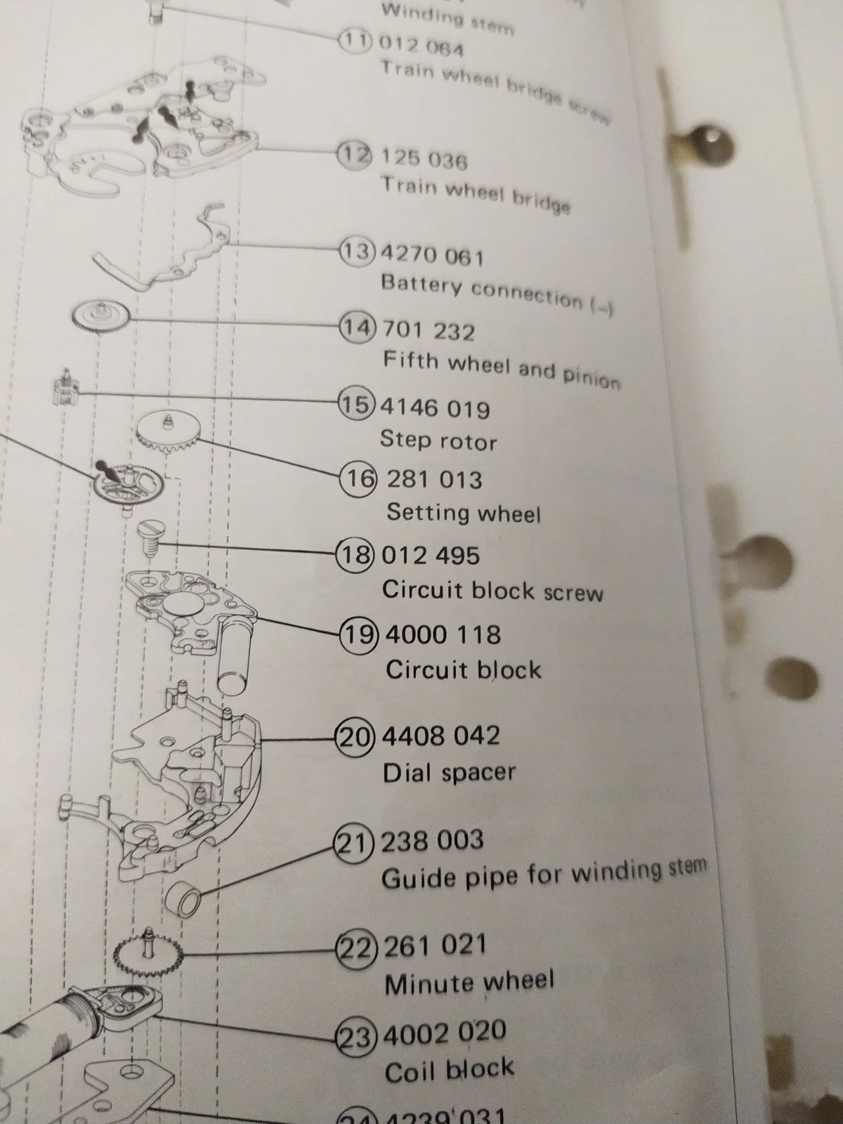 NOS Circuit Plock Seiko Cal . 2B20A / Part . 4000 118