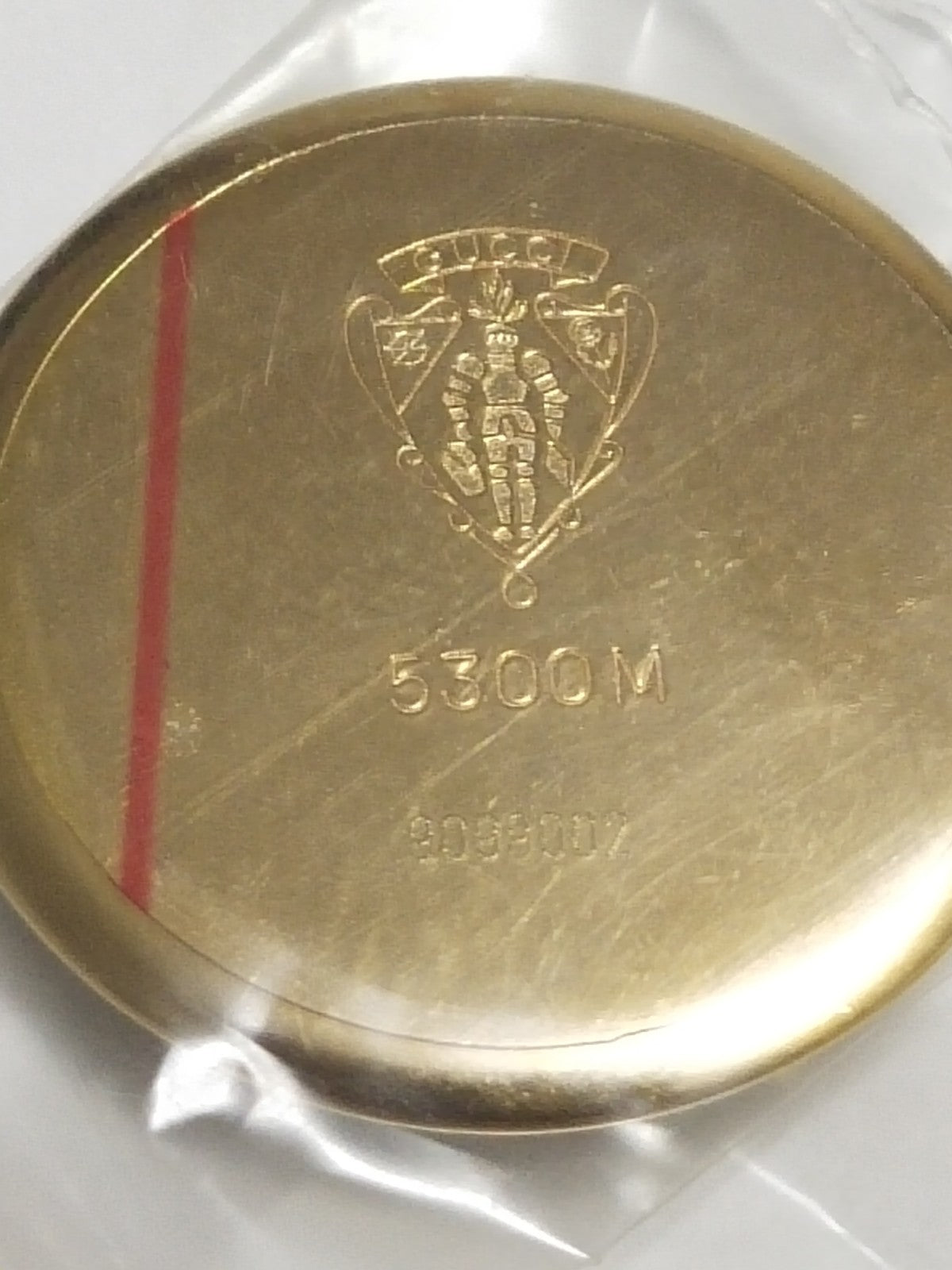 GUCCI Original /  Case Back/ Part No. 5300M/ Gold color 