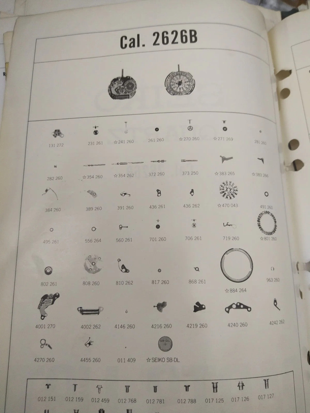NOS Circuit Plock Seiko Cal / 2628A /2626A/2626BPart . 4001 270