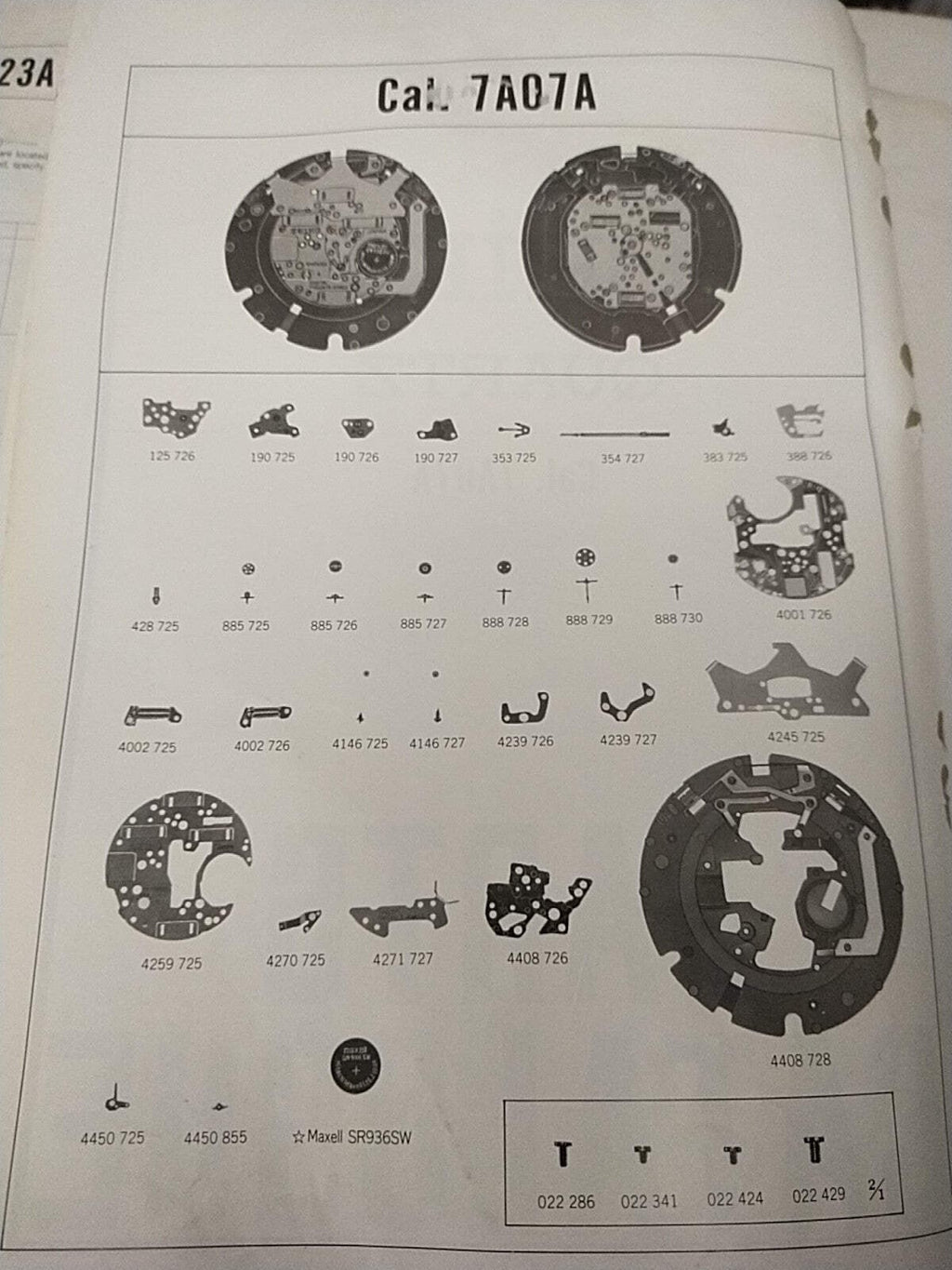 NOS Seiko Cal / 7A07A Part . All parts are available except the circuit.