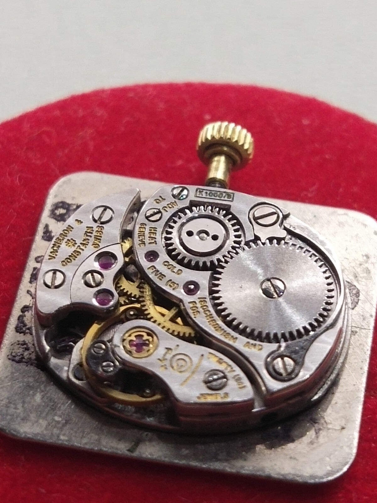 Vacheron Constantin movement /K1060B/ crown dial hands, used, fully working