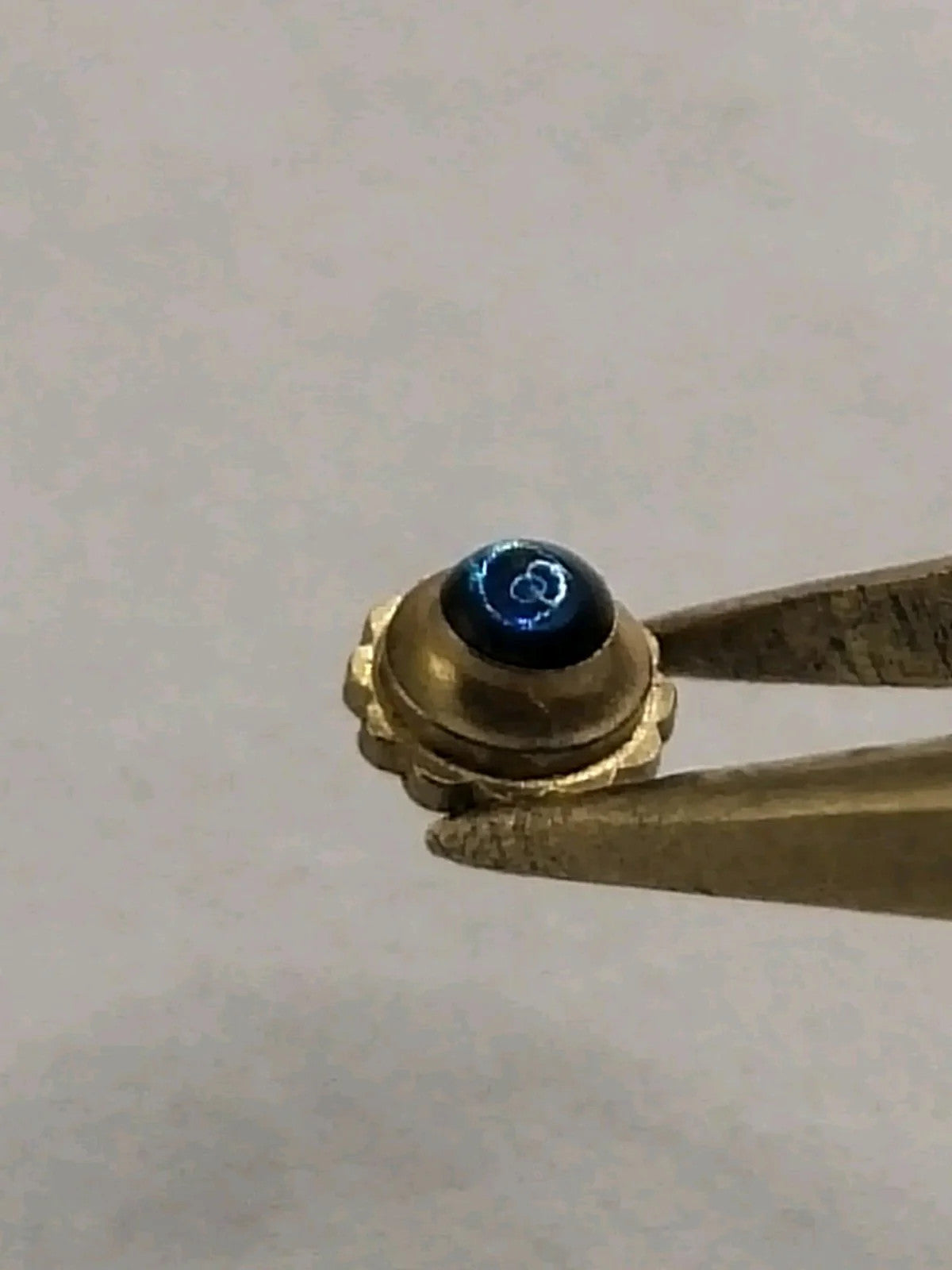 Original Cartier Crown With blue stone for Tank Must/4mm / used