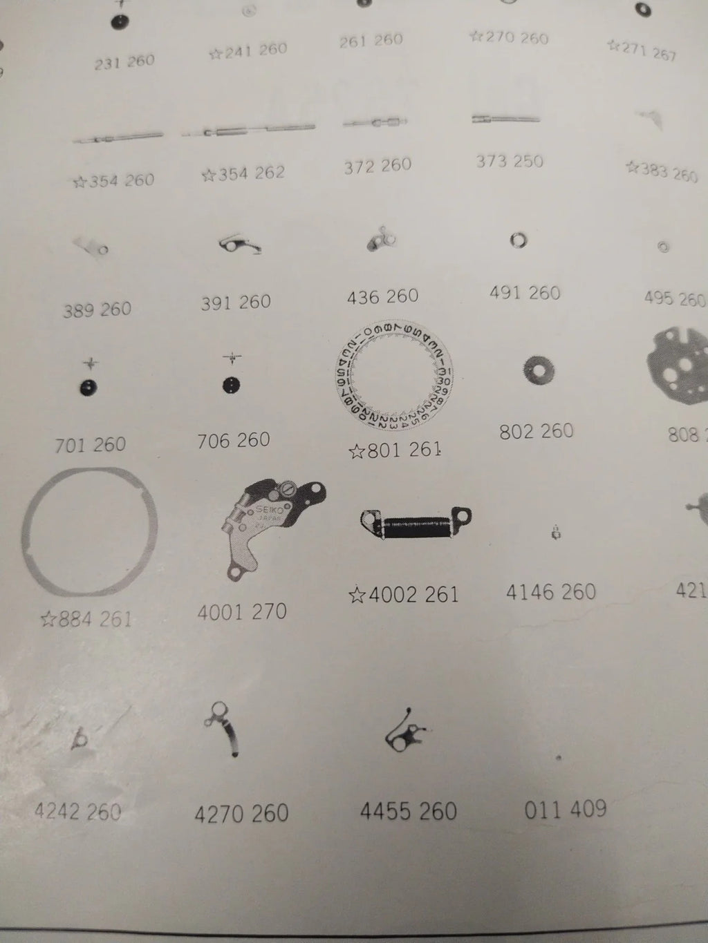 NOS Circuit Plock Seiko Cal / 2625A /Part . 4001 270